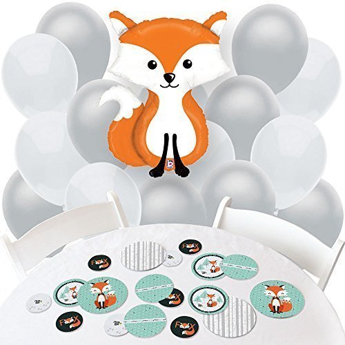 Mr. Foxy Fox - Confetti and Balloon Party Decorations - Combo Kit