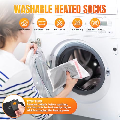 Starines Heated Socks for Men Women with 2*7000mAh APP Control Rechargeable Battery Electric Sock Up to 12H, Heating Warm Thermal Winter Foot Warmer Sock for Hunting Skiing Hiking Camping Outdoor Work - image 5