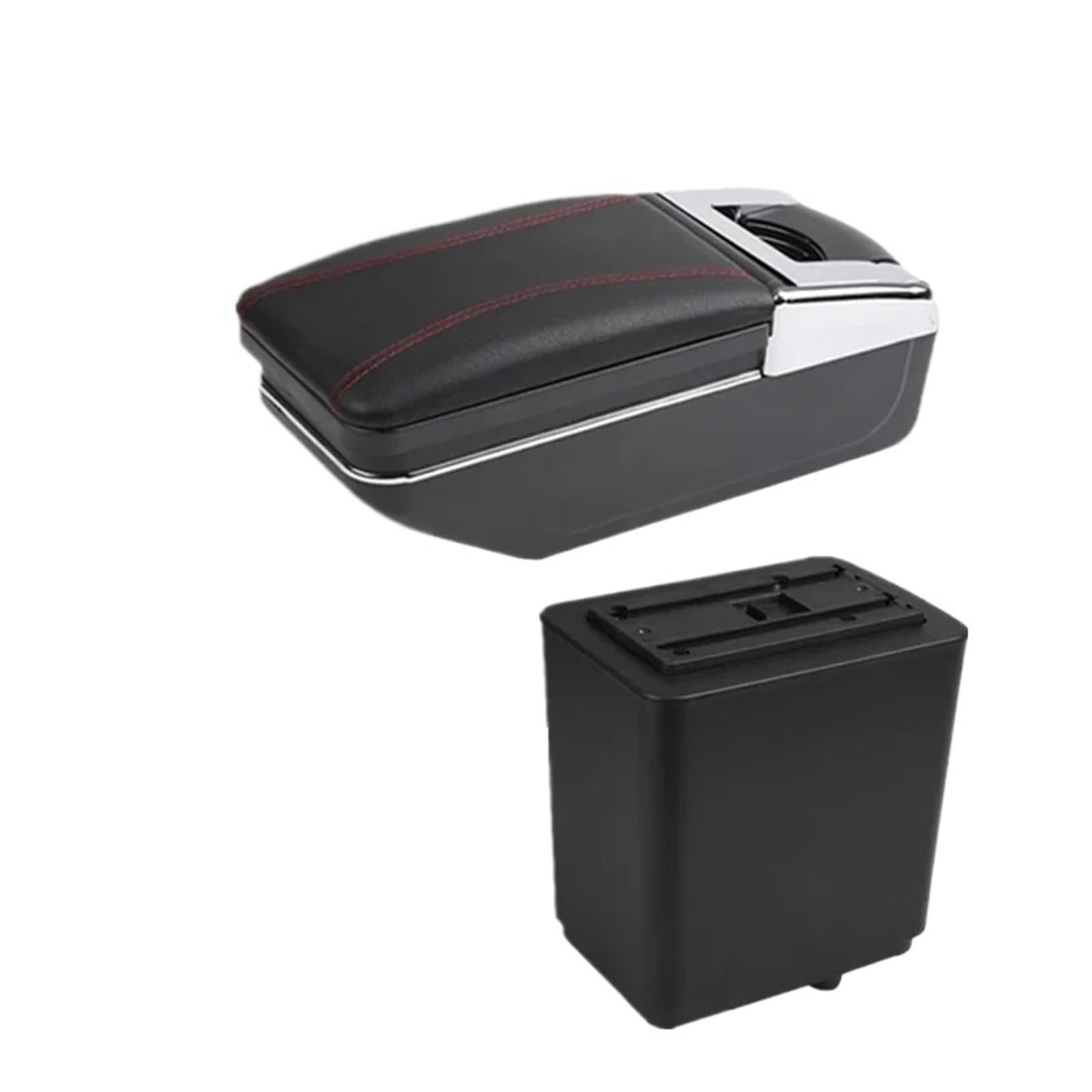 Umdjju A Red Line No Usb For Peugeot For Partner For Tepee Car Armrest Box Dedicated Retrofit Storage Accessories Car Centre Console Armrest Box(A Red Line No Usb)