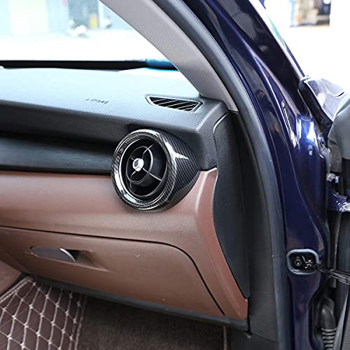 CHEYA for Alfa Romeo Stelvio 2017-2020 ABS Car Interior Dashboard Side Air Conditioning Vent Outlet Cover Trim (Carbon Fiber)