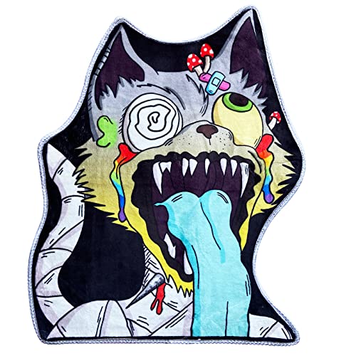 OPOLLO Funny Evil Monster Cat Bedroom Rug Home Decor Indoor Doormat Halloween Personality Shape Bath Rugs (32x26 ''), Plush Soft Absorbent