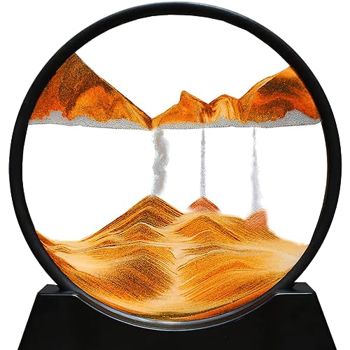 Pittura Di Sabbia, Che Scorre Quadro Sabbia Movimento Sabbia Dinamica 3d Hourglass Deep Sea Sandscape Display Decorazioni, Oasis Mini Per La Casa e l'Ufficio Giocattoli Da Scrivania Per Adulti