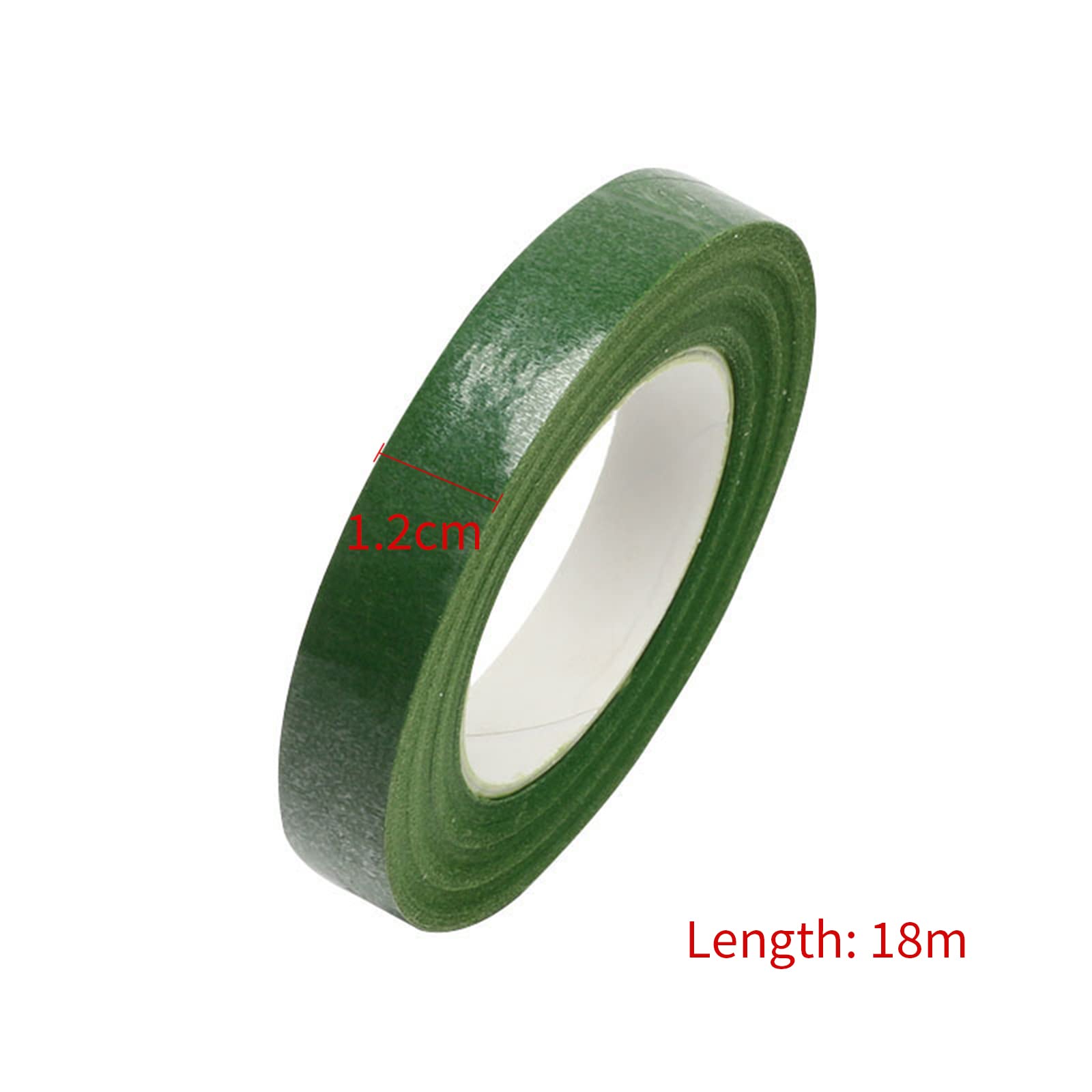 6 Rouleaux Ruban Fleuriste Vert - Adhésif Pour Bouquets Tiges | 27m X 12mm Emballage Floral