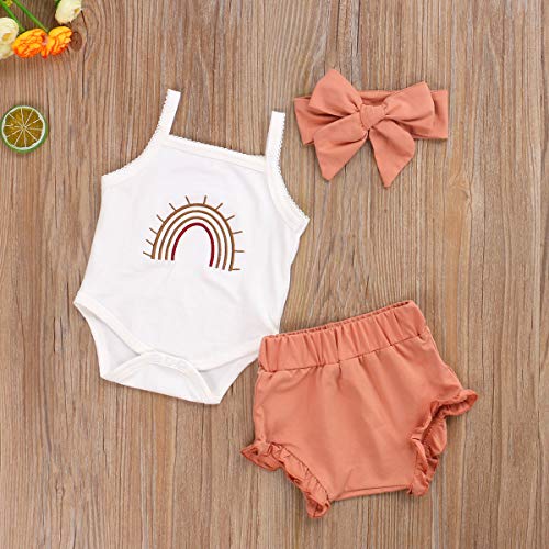 Thorn Tree Newborn Baby Girls Clothes Cotton Suit Cute Baby Kid Infant Romper Play Wear Summer Rainbow Outfits3
