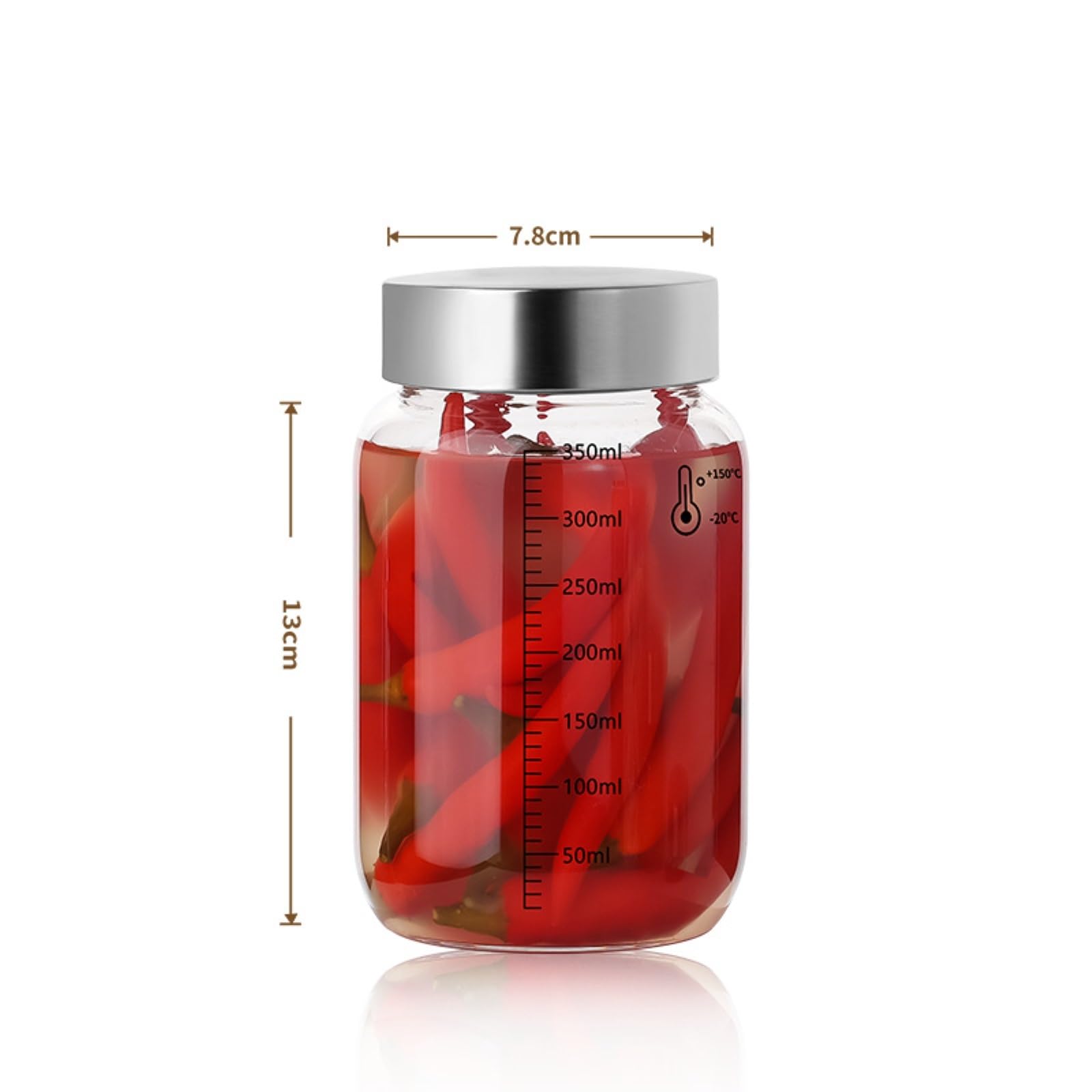 Contenitori Cucina, Glass Jars 5 Pezzi Di Contenitori In Vetro Con Coperchio Ermetico E Bilancia For La Conservazione Muesli Domestica