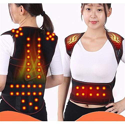 Ylfc Thuchenyuc Tourmaline Self-Heating Magnetic Therapy Waist Back Shoulder Posture Corrector Spine Lumbar Brace Back Support Belt Pain Relief (Color : Black, Size : Xl) #TOP3