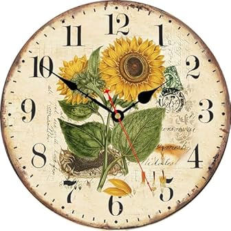 Yellow Flower Wall Clocks