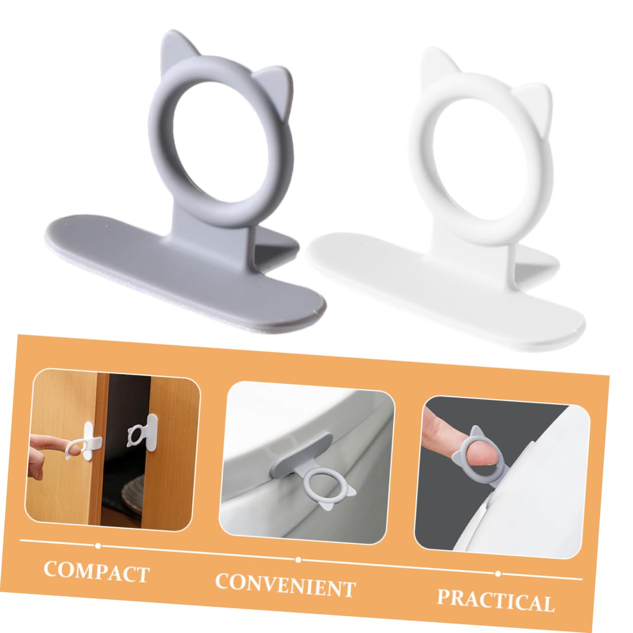 HOLIDYOYO 4 Stück Toilettendeckel Heber - Selbstklebend Für Hygienisches Öffnen