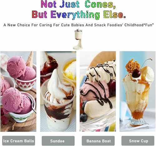 Domowa maszyna do produkcji lodów Soft Serve, 10 min mrożonych jogurtów Deser do orzechów owocowych, łatwe do czyszczenia zdejmowany zsyp, szybkie kremowe smakołyki w domu