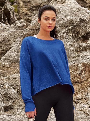 Image of Panadila Womens Open Back Workout Tops Long Sleeve Shirts