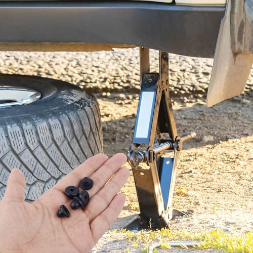 Image of BOXOB 6pcs Rubber Jack Oil Plug, 0.33in Flat Head Waterproof Black Rubber Hydraulic Horizontal Floor Bottle Jack Oil Filler Plug Replacement Accessories