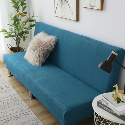 Funda Elástica Para Futón Sin Brazos, Funda De Colchón Suave Con Parte Inferior Elástica, Fundas De Futón De Color Sólido, Lavable, Protector De Muebles Para Niños, Mascotas, Perros, Gatos L 75-91
