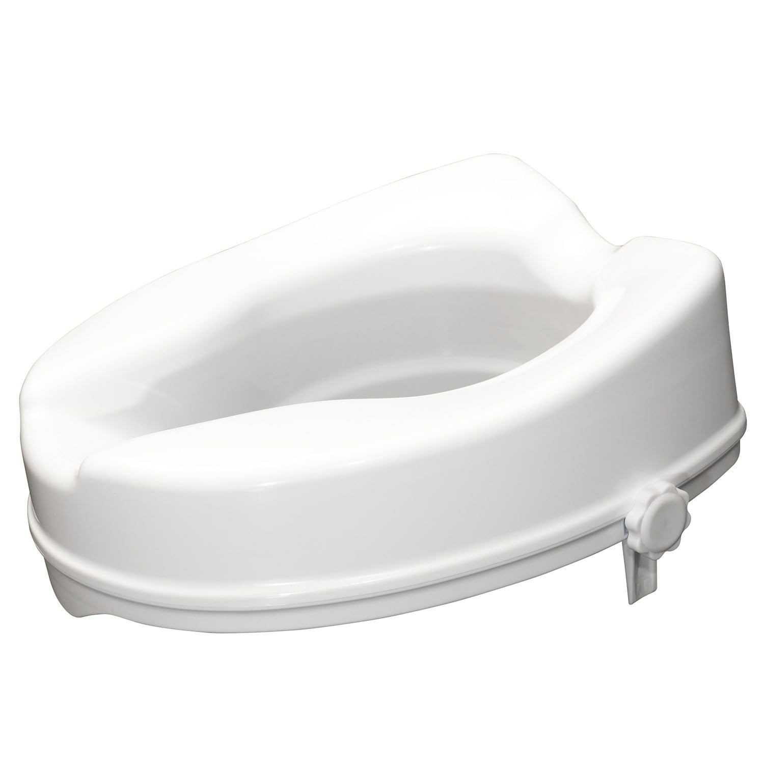 Aidapt Raised Toilet Seat with 2" or 4" Elevation, Sturdy Comfortable Construction, Easy to Fit Lock on System with no Tools Required, (Eligible for VAT Relief)