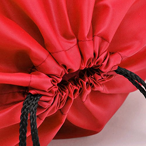 Bingone Folding Sport Backpack Nylon Drawstring Bag Home Travel Sport Storage Use Red #TOP6