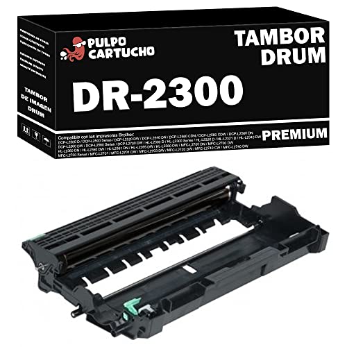 Pulpo Cartucho - Tambor de Imagen DR2300 Drum Compatible con Brother DR-2300 - Valido para Impresoras Brother Cover