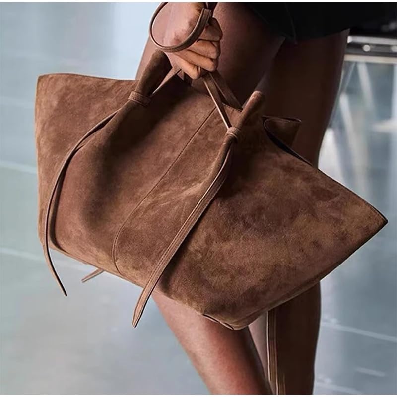 Bolso Tote de gamuza sintética vintage para mujer miniatura 5