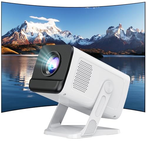 Image of Mini Portable Projector for Bedroom with WiFi and Bi-directional Bluetooth 1080P 4K Support Smart Android 11 OS Auto Keystone Compatible with Netflix, YouTube, Prime Video, Disney+