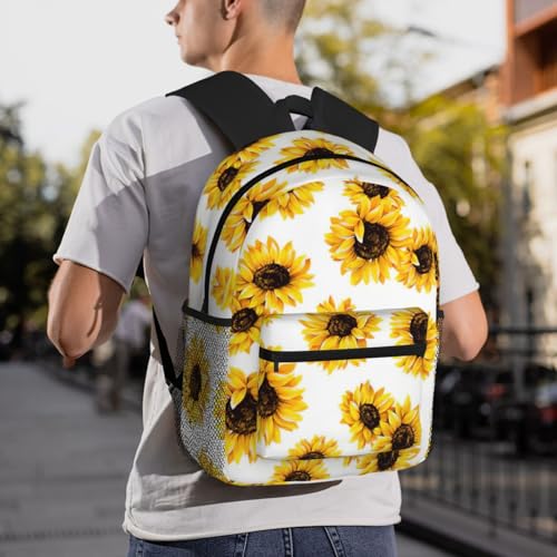 Sac à dos de voyage classique tournesol imperméable université