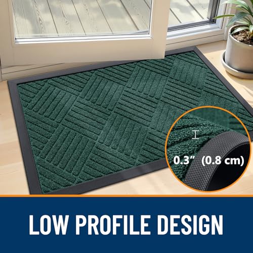 Image of OLANLY Front Door Mat Outside Entrance 33x21, Waterproof Heavy-Duty Doormat