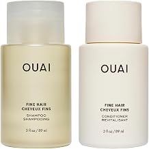 OUAI Fine Hair Shampoo & Conditioner Set - Travel Size 3 Oz