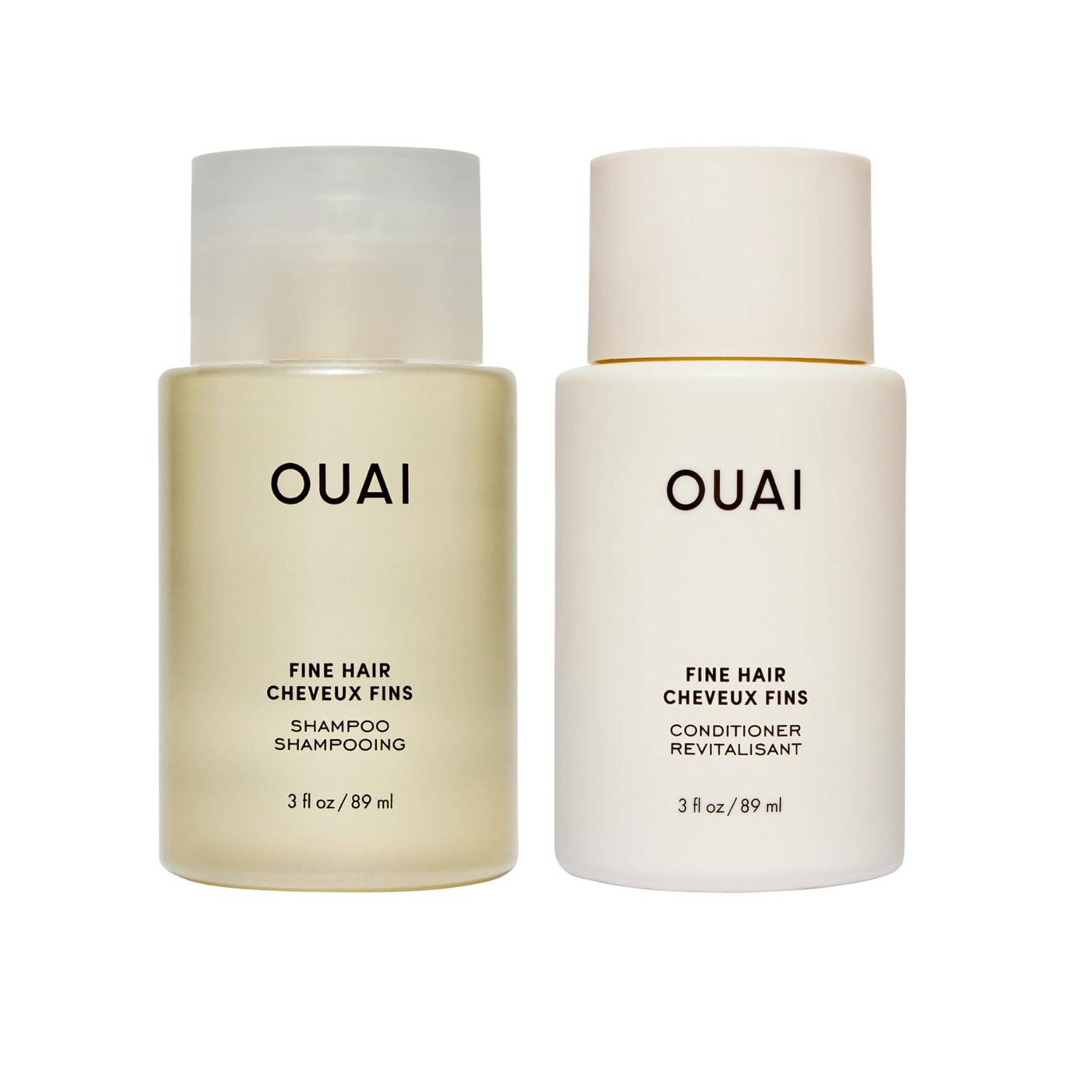 OUAI Fine Hair Shampoo & Conditioner Set, Travel Size – Volumizing Shampoo & Conditioner – With Strengthening Keratin, Biotin & Chia Seed Oil – Sulfate, Paraben & Phthalate Free (3 Oz) OUAI Fine Hair Shampoo & Conditioner Set, Travel Size – Volumizing Shampoo & Conditioner – With Strengthening Keratin, Biotin & Chia Seed Oil – Sulfate, Paraben & Phthalate Free (3 Oz)