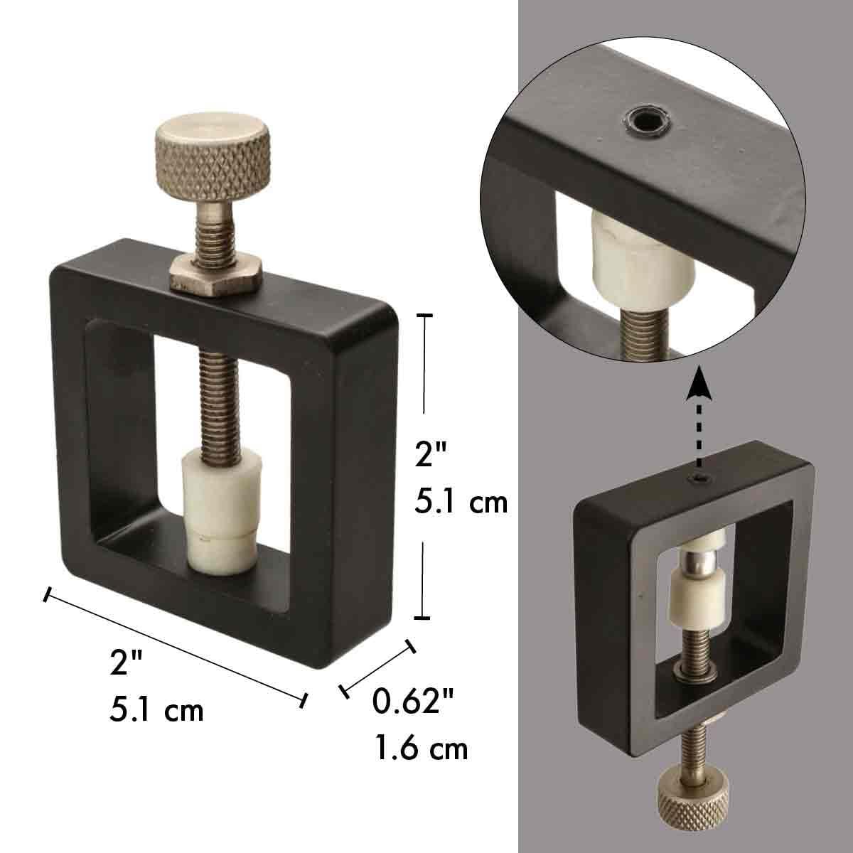 The Beadsmith Perlen-Bohrschraubstock – hält 3–2 mm Perlen – 5,1 cm quadratisch, inklusive Schraubstock zum sicheren Bohren von Präzisionslöchern in zarten Perlen, Mini-Drehwerkzeug zum Erstellen von