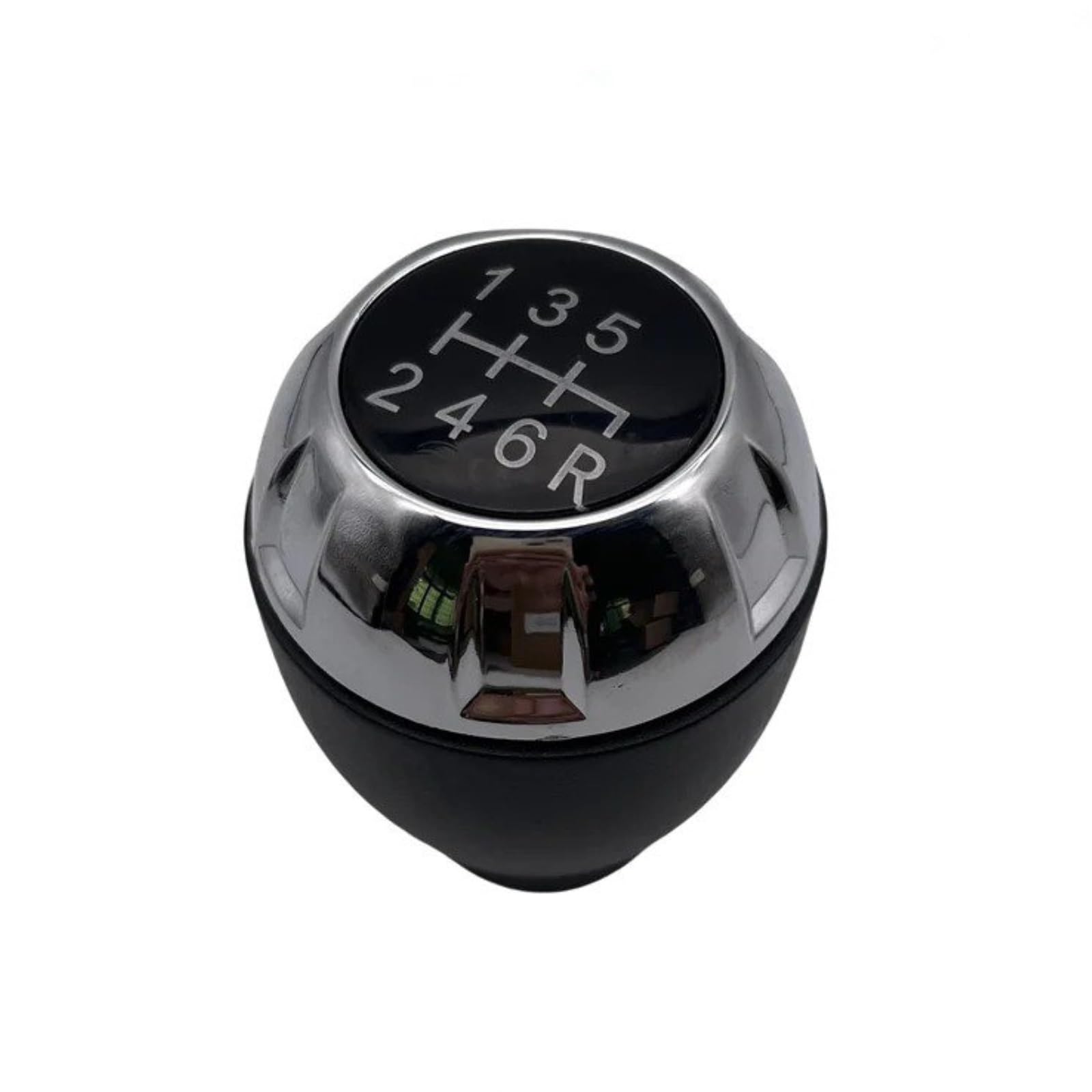 DWTNMEX Gear Shift Knob for Jeep for Wrangler JK 2007-2018 68085312AB 6 Speed Manual Gear Shift Knob Lever Shifter Head(Silver and Black)