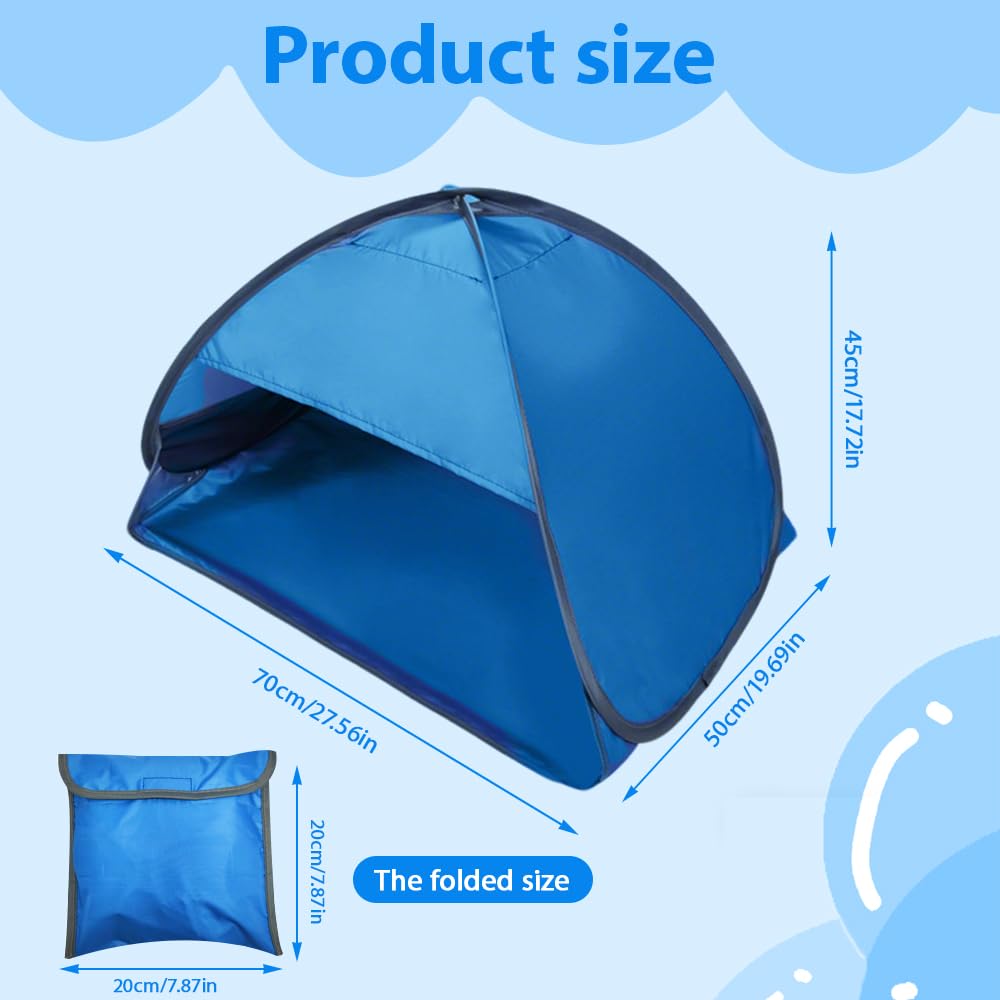 Mini Tenda da Spiaggia Pop Up, Tenda Poggiatesta per Campeggio, Picnic, Tendas per Cani da Spiaggias, Portatile Tendas Parasole Spiaggia per Gatti e Cuccioli