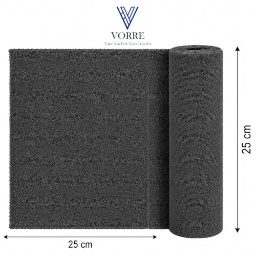 Image of Vorre Microfiber Cleaning Cloth Roll - Tear-Away Reusable Cleaning Towels for Kitchen, Home, Car & Office | Super Absorbent, Lint-Free, Scratch-Free Cleaning Cloths | 20 Pcs Roll (25 x 25 cm)