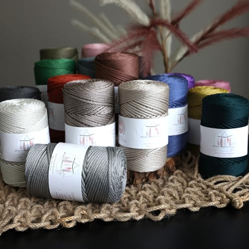 Cordon en polyester macramé 3mm x 120m Makromecity pour sacs et tapis