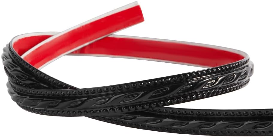 Flexible Molding Trim for Wall, Mirror, Cabinet Edge Moulding 1" X 120", 0.4" Thickness,Self-Adhesive,Black