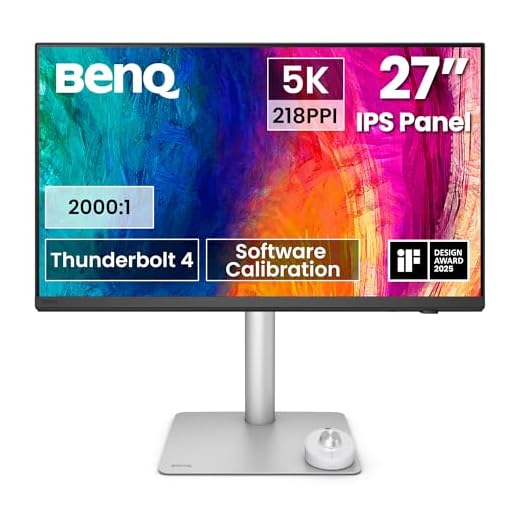 BenQ Monitor PD2730S 27" 5K, 90W Thunderbolt 4, 218 PPI, P3 al 98%, contrasto 2000:1, pannello nano opaco, Daisy Chain, KVM, regolabile in altezza, compatibile con Mac, VFX, game designer, artisti 3D