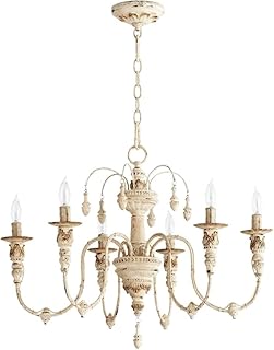 Quorum 6316-6-70 Salento 25" 6-Light Chandelier in Persian White