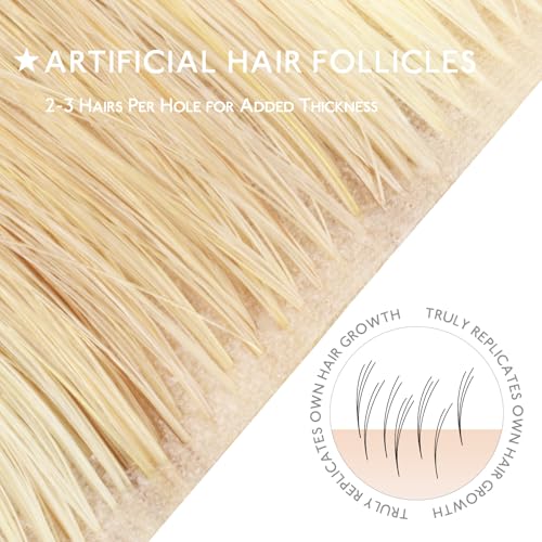 Image of WENNALIFE Invisi Edge Clip in Hair Extensions Real Human Hair, 16 Inch 130g 7pcs Balayage Light Wheat Platinum Blonde Seamless Clip in Extensions Remy Hair Clip Ins Invisible PU Skin Weft Straight Ext