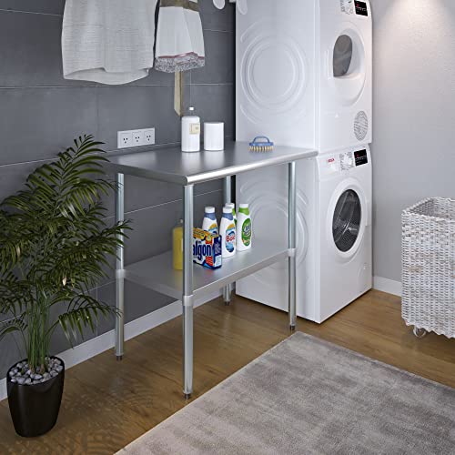 24" X 36" Amgood Stainless Steel Work Table | Nsf Metal Prep Table | Commercial & Residential Kitchen Laundry Garage Utility Bench #TOP3