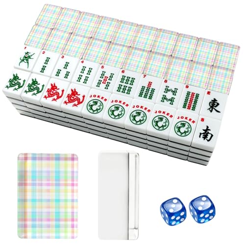 Juego de Mesa American Mahjong Set con 166 Fichas Acrílicas miniatura 1