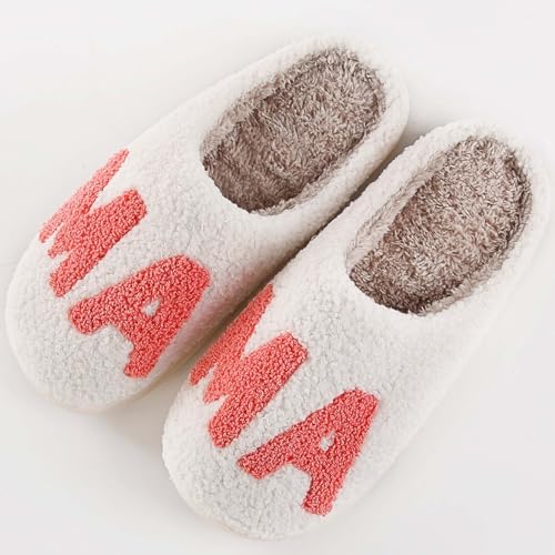 Image of Comfy House Slippers For Women Men, Ladies Fuzzy Bedroom Slippers,indoor Outdoor Memory Foam Shoes