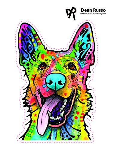 Enjoy It Dean Russo German Shepherd Car Stickers 2-Pack, Outdoor Rated Vinyl Sticker Decals For Windows, Bumpers, Laptops Or Crafts #TOP2