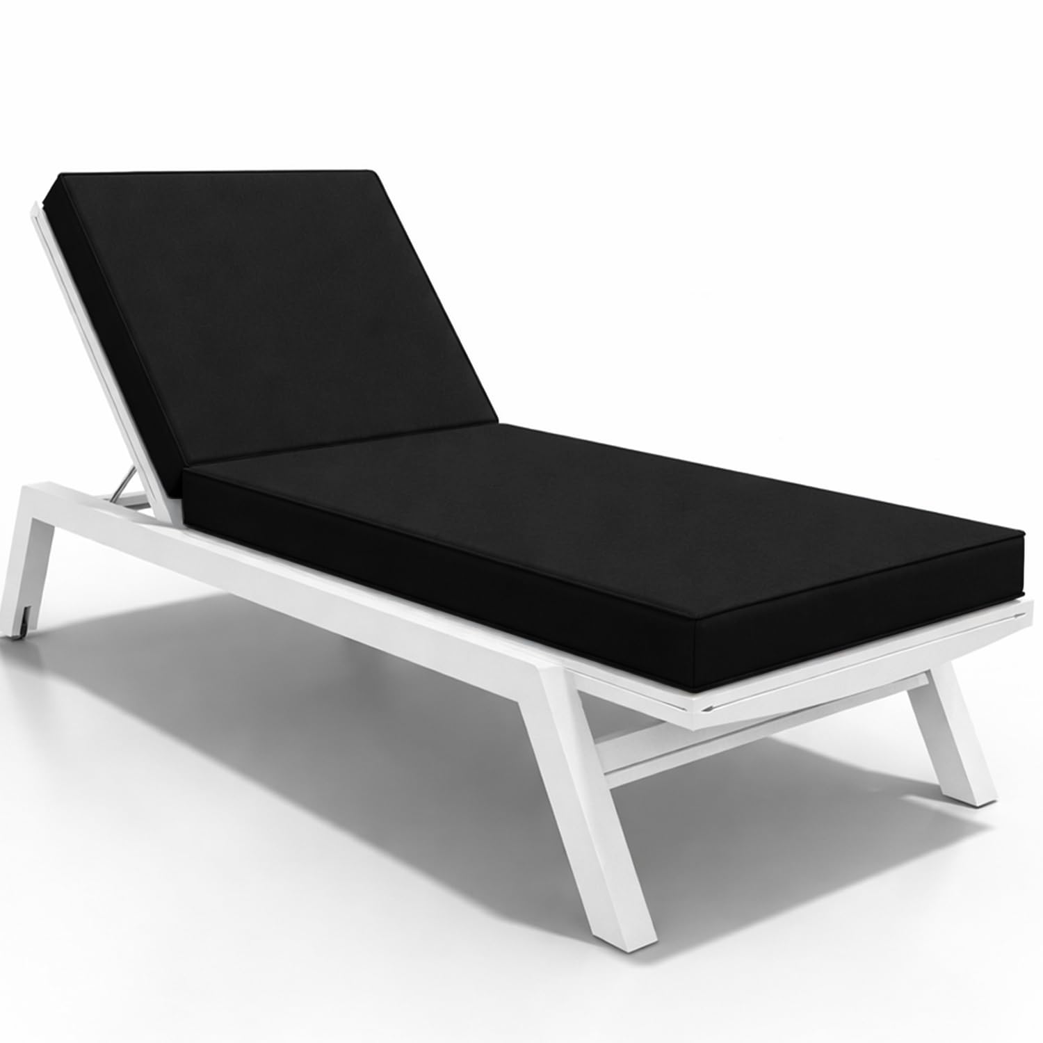 WLXFF Waterproof Sun Lounger Cushion, Thick Non Slip Replacement Pad for Garden Recliner, Removable Zip Cover, Outdoor Sunbed Mattress for Patio