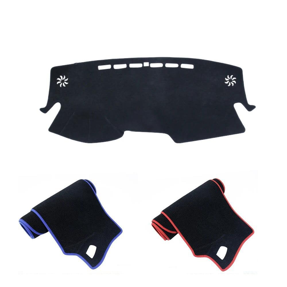 Couverture Tableau De Bord Voiture En Cuir Fibre Carbone Pour Toyota C-HR 2016-2023 - Anti-Reflet Noir
