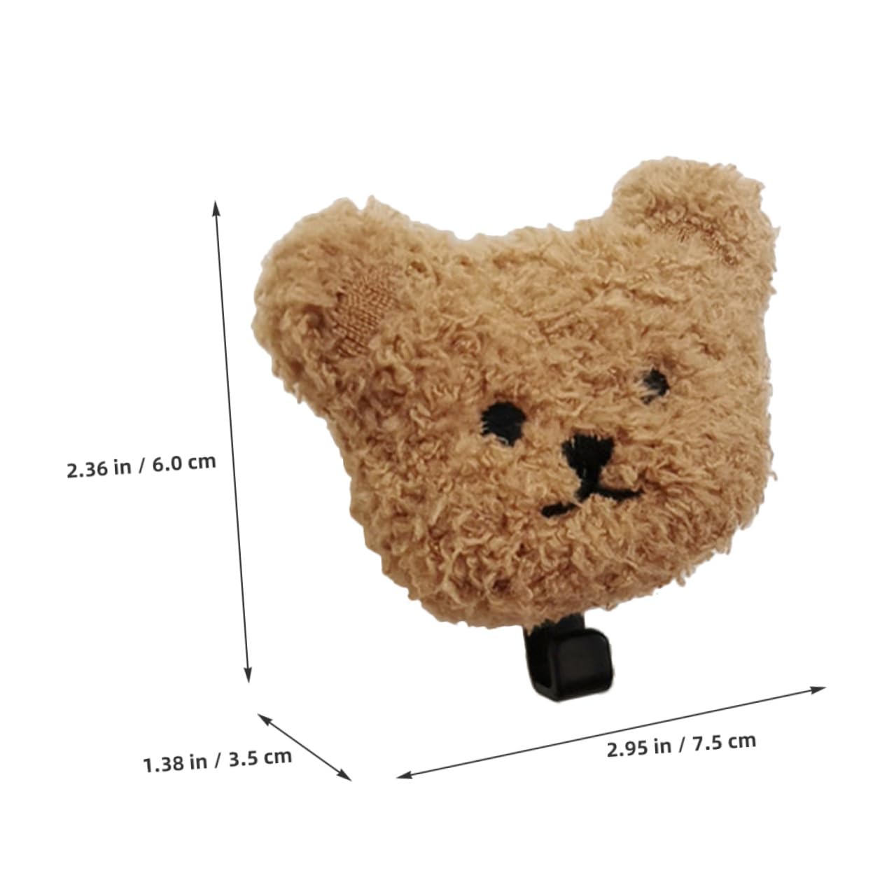 BESPORTBLE 2 pezzi Ganci da Parete Adesivi Orso Peluche per Camera e Bagno Appendichiavi e Asciugamani Soffici Senza Foratura Ganci Decorativi Resistenti per Soggiorno e Studio