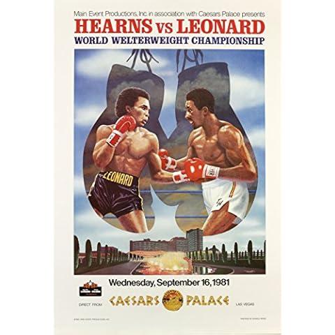 vps Vintage 1981 Thomas Hit Man Hearns Sugar Ray Leonard Boxing Poster A3 Print Cover