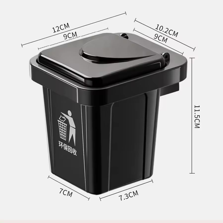 VIVITO Wall-Mounted Stainless Steel Ashtray with Lid | Indoor Outdoor Cigarette Bin | Space-Saving Hygienic Smoking Box for Home, Office, Hotel, Café & Public Spaces (MultiColor, Pack of 2) 3