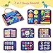 KAWITLO Toddler Montessori Busy Board - Dinosaur Learning Activity Toy, Boys Gift, Sensory Learning Toy for Toddlers, Educational Busy Book for Toddlers, Travel Toy (Blue)