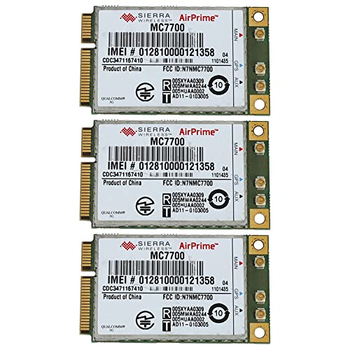 Pyugxab 3X Tarjeta WWAN MC7700 3G / 4G Desbloqueada para AirPrime, MóDulo GPS 4G / 3G LTE/FDD/WCDMA/Edge de 100 Mbps para/Linux