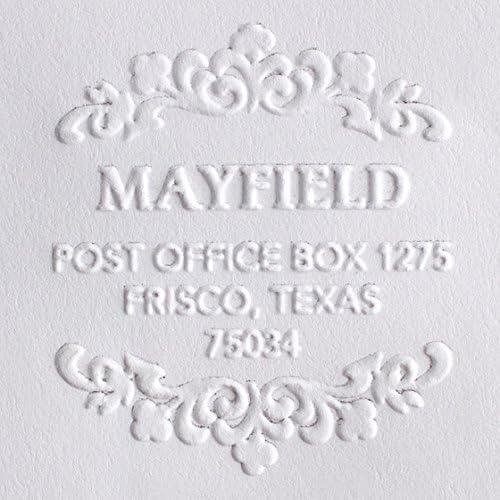 Custom Address Embosser - Personalize with Name & Address - Hand-Held Embossing Stamp - Monogram, Seal Embosser Best for Books, Envelopes, Napkins - 1.625 inch