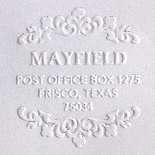 Custom Address Embosser - Personalize with Name & Address - Hand-Held Embossing Stamp - Monogram, Seal Embosser Best for Books, Envelopes, Napkins - 1.625 inch