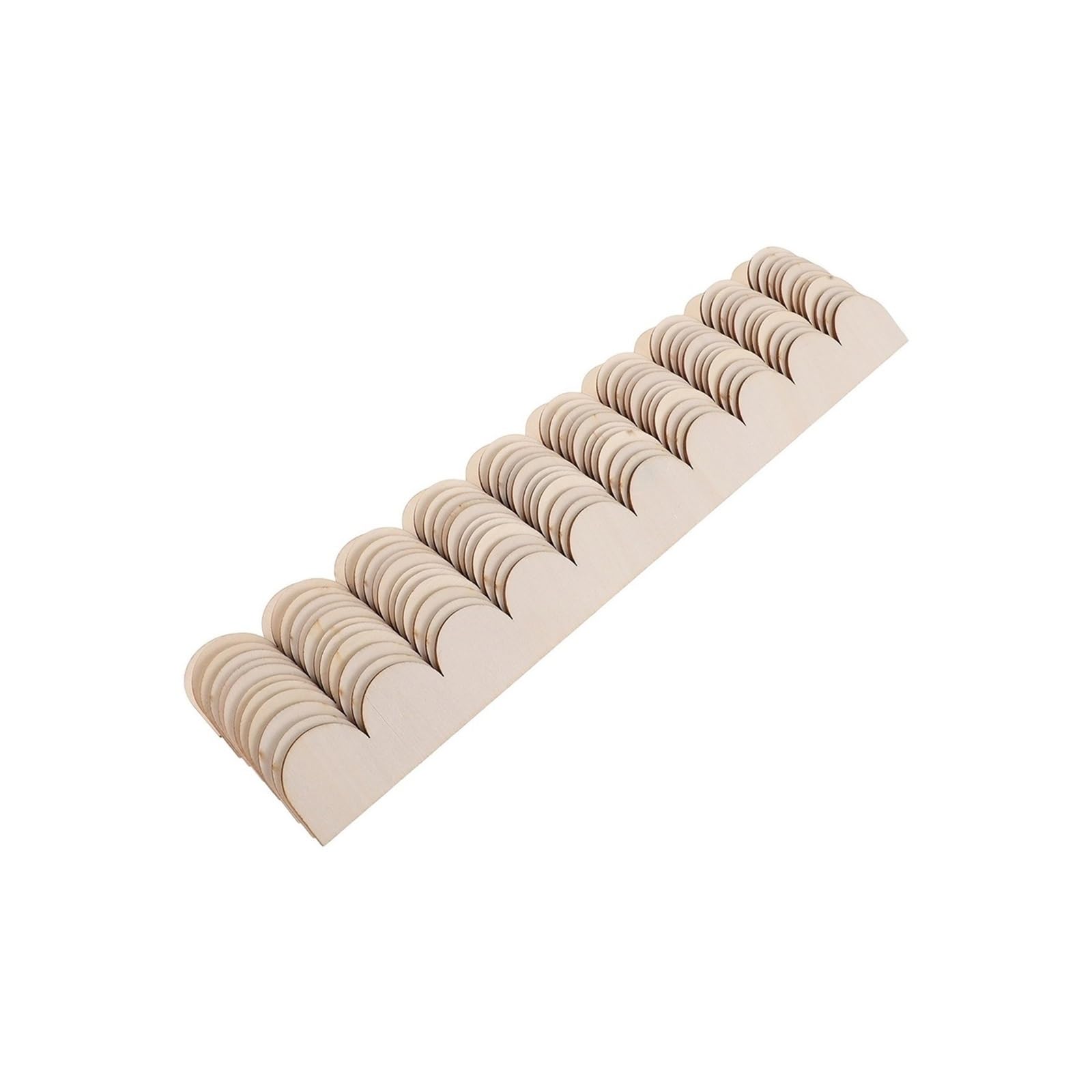 Flexible Laminate Beading 12pcs Wood Border Trim Scalloped Unfinished Decorative Edge Wooden Strips Moulding Crafts Wall Cabinet Home Decoration(24pcs)