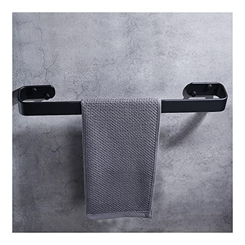 Barre serviette noire et crochets muraux anti-rouille en aluminium pour organiser la cuisine - 3