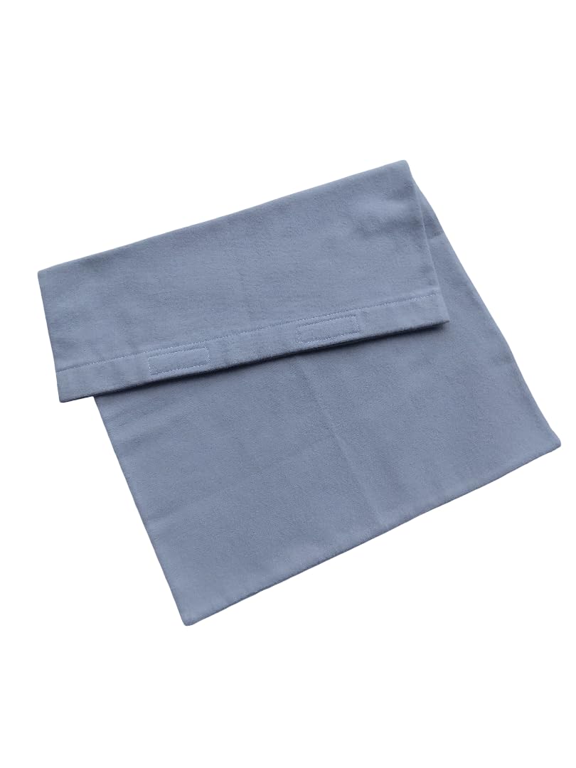 100% Cotton Flannel Cover for 12x15 Heating pad, Heat or Cold Pack (Grey)